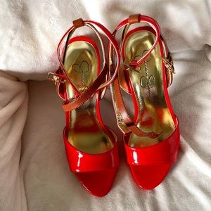 Jessica Simpson Tomato Red Iyana Heels